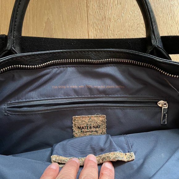 Matt & Nat black vegan bag - Picture 4 of 6